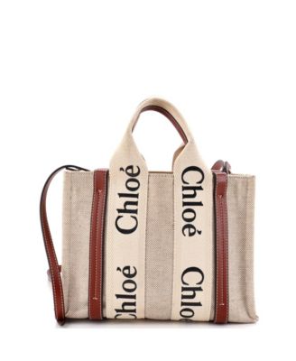 Small Woody Tote Canvas with Leather
