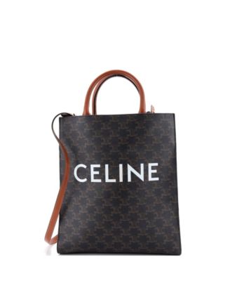 Small Vertical Cabas Tote Triomphe Coated Canvas