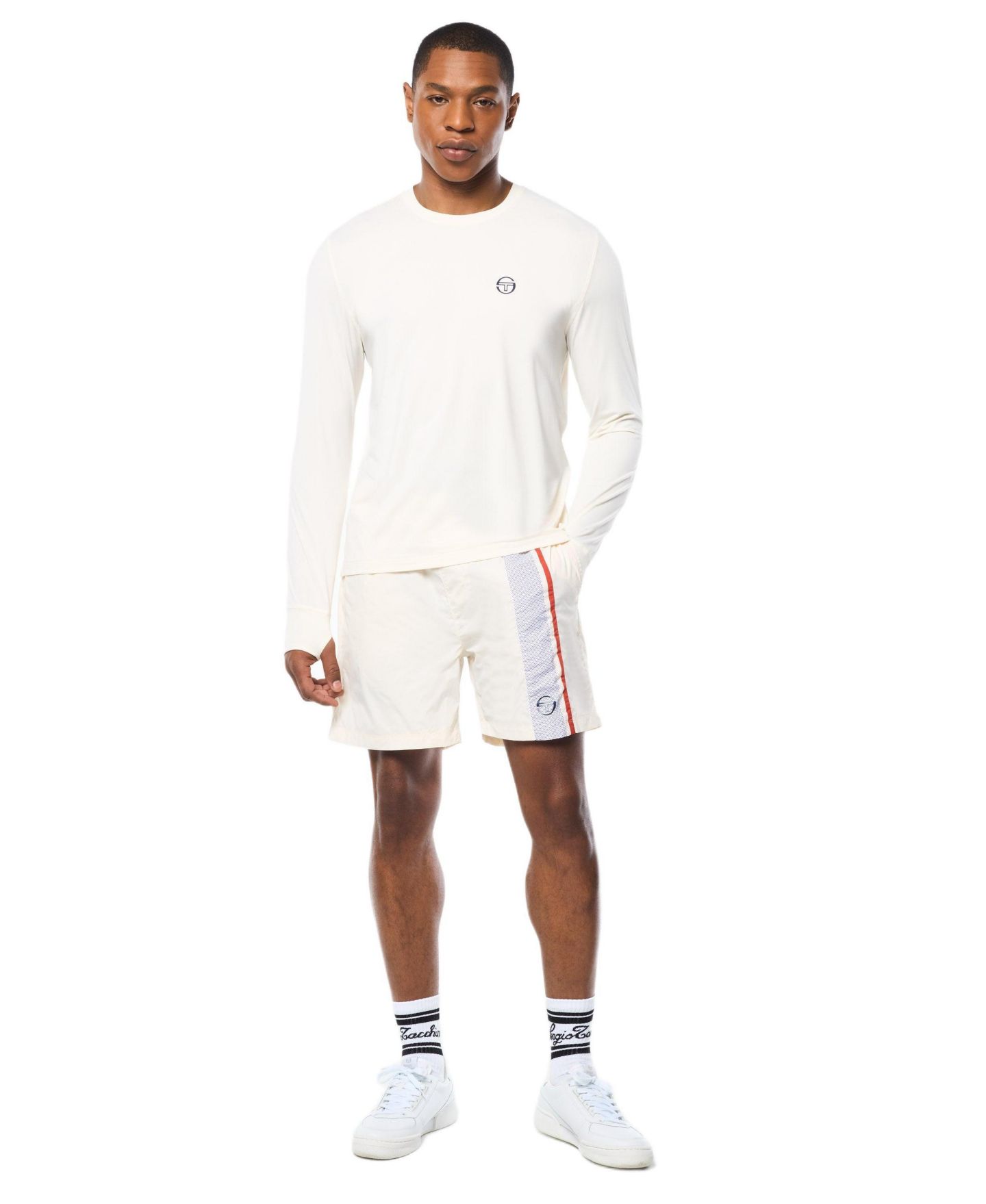 Мужская футболка Sergio Tacchini Attivo Damarindo Long Sleeve, цвет: Gardenia — фото 2