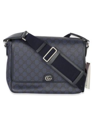 Blue Black Tender GG Supreme Dollar Calfskin Ophidia Messenger Bag