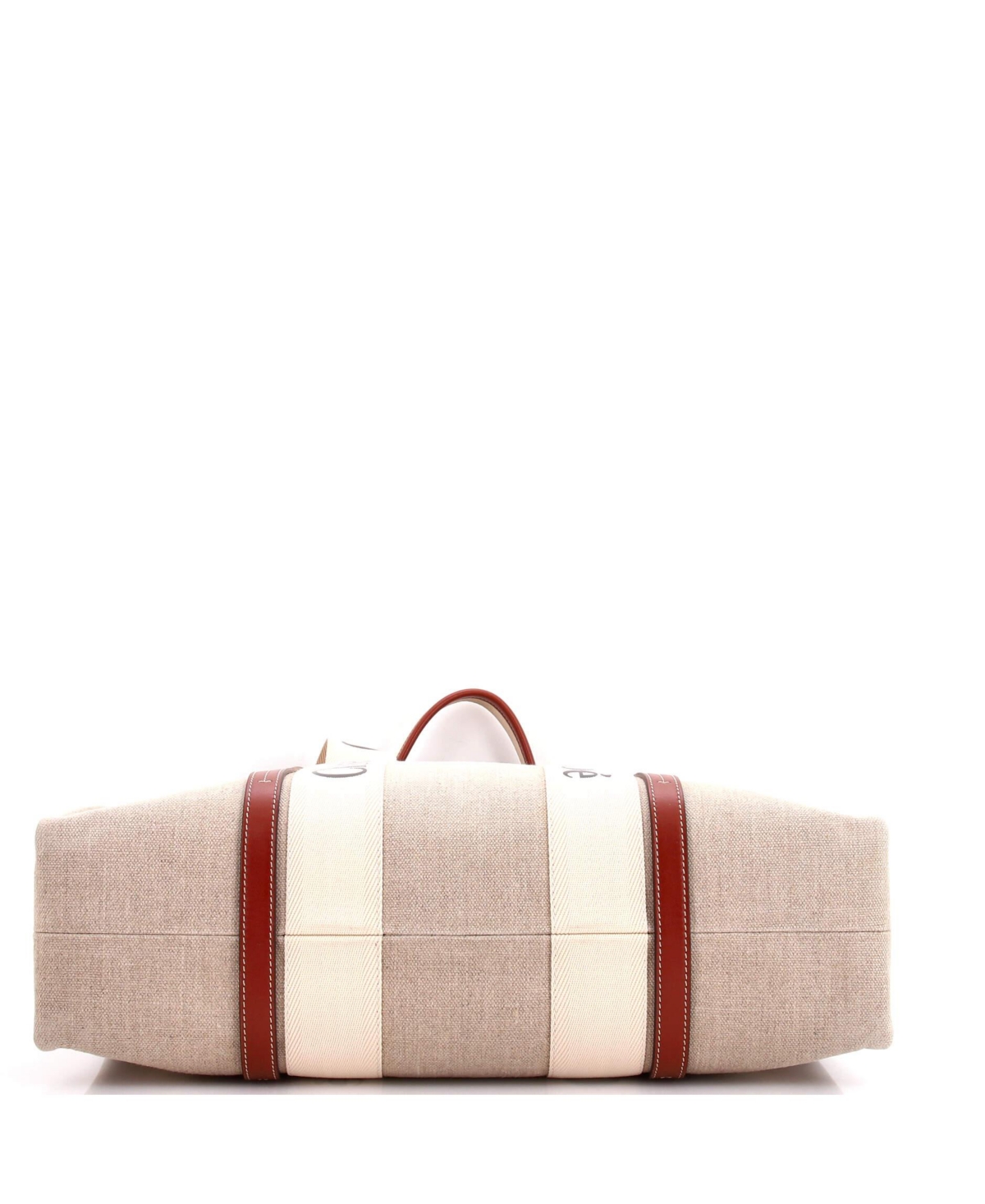 Pre-Owned Chloe Large Woody Tote Canvas with Leather