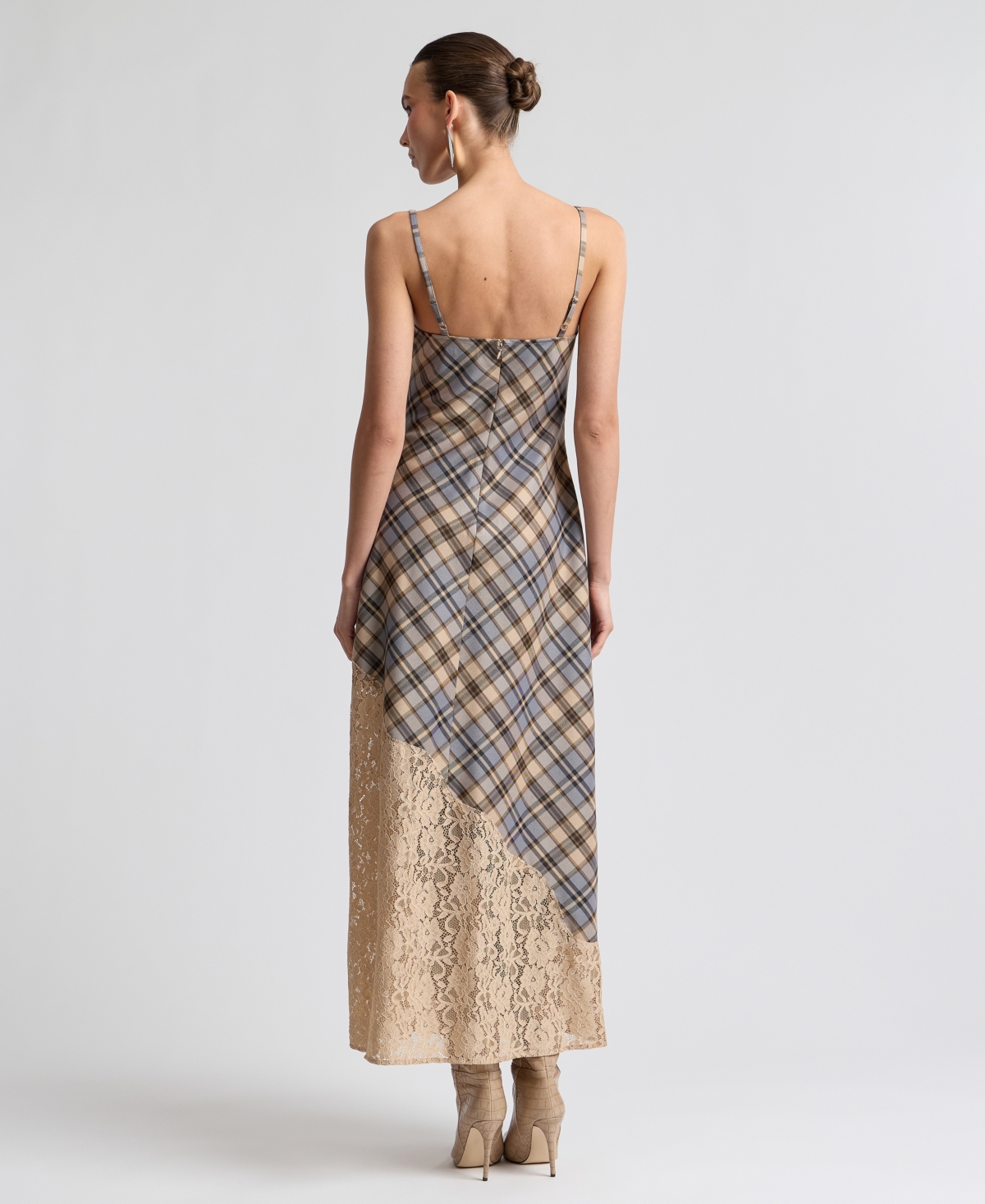 Avec Les Filles Women's Bias V-Neck Maxi Dress