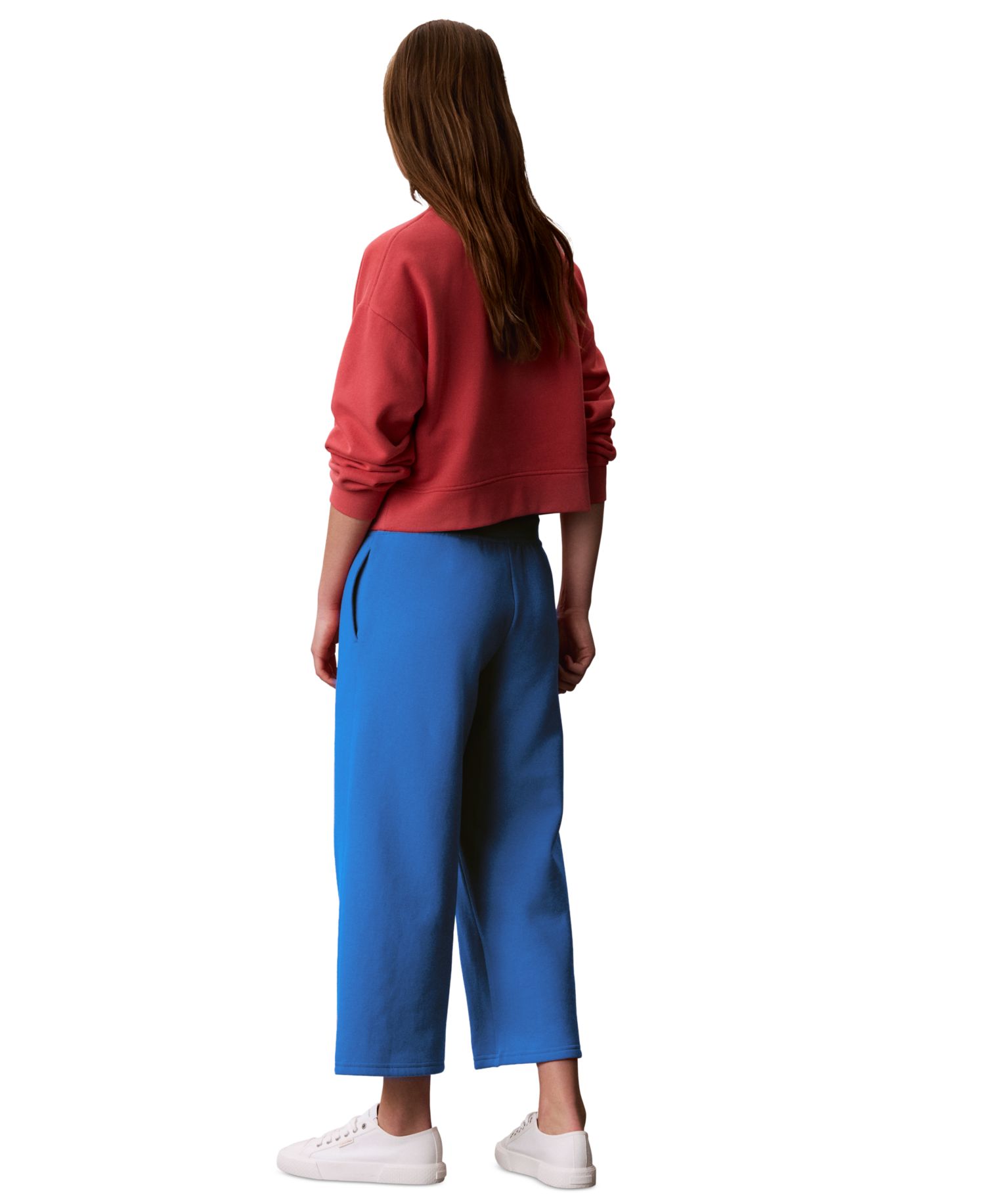 Women's Cropped Wide-Leg Sweatpants