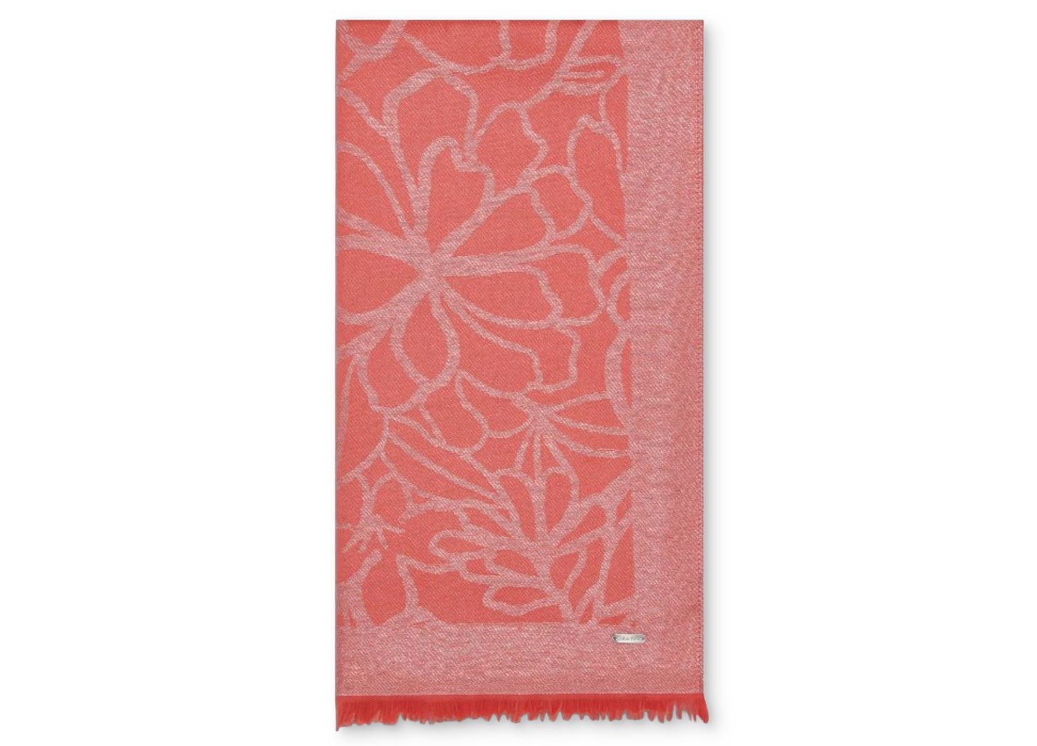 Women's Modern Lurex Floral Wrap Scarf