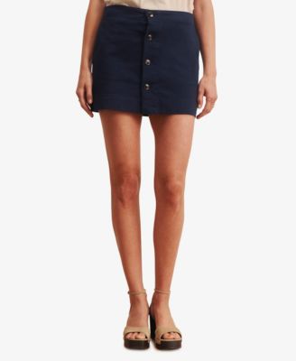 Women's Button-Front Mini Skirt