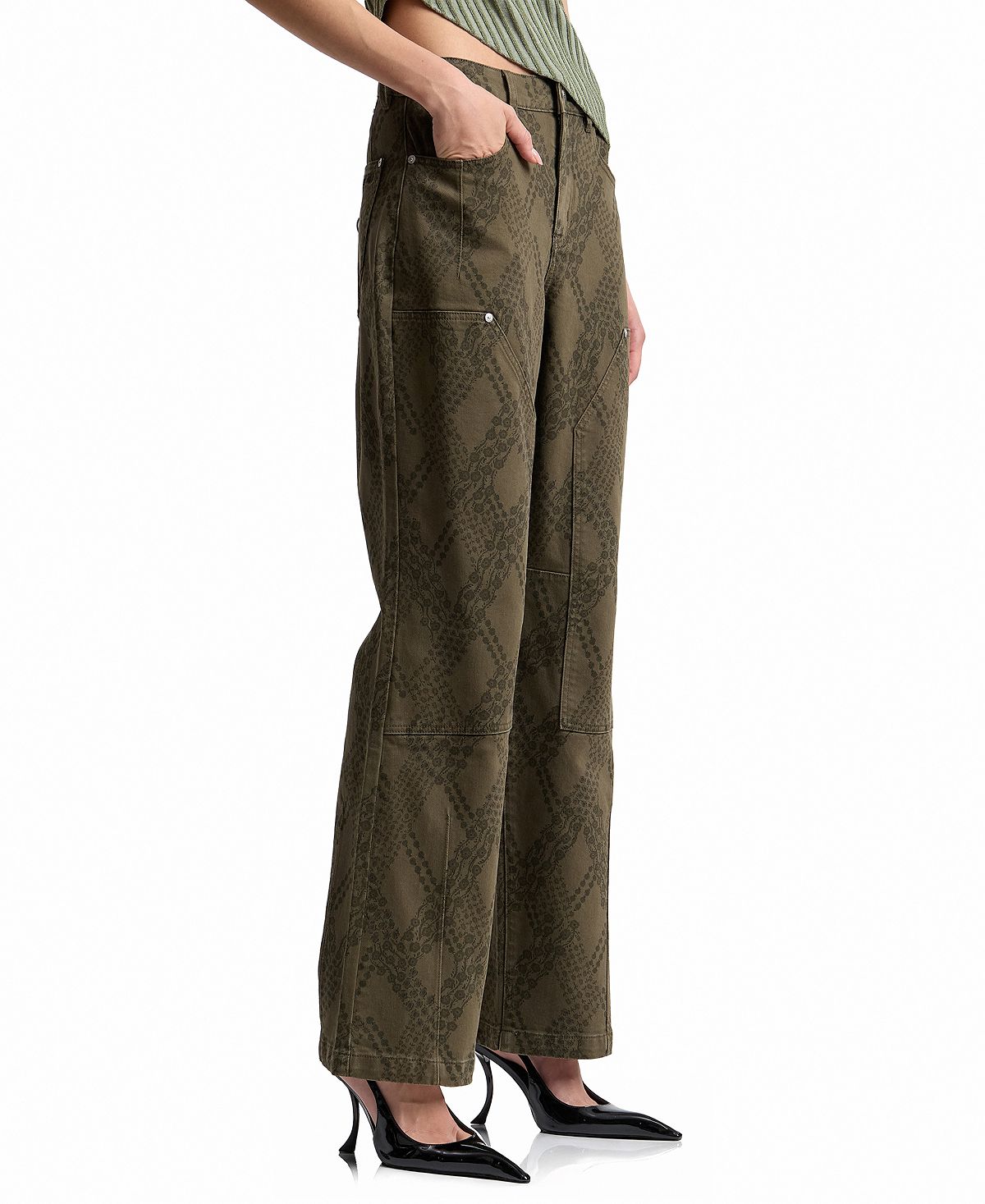 Avec Les Filles Women's Camo Jeans view 3 — MAYCSS fashion products