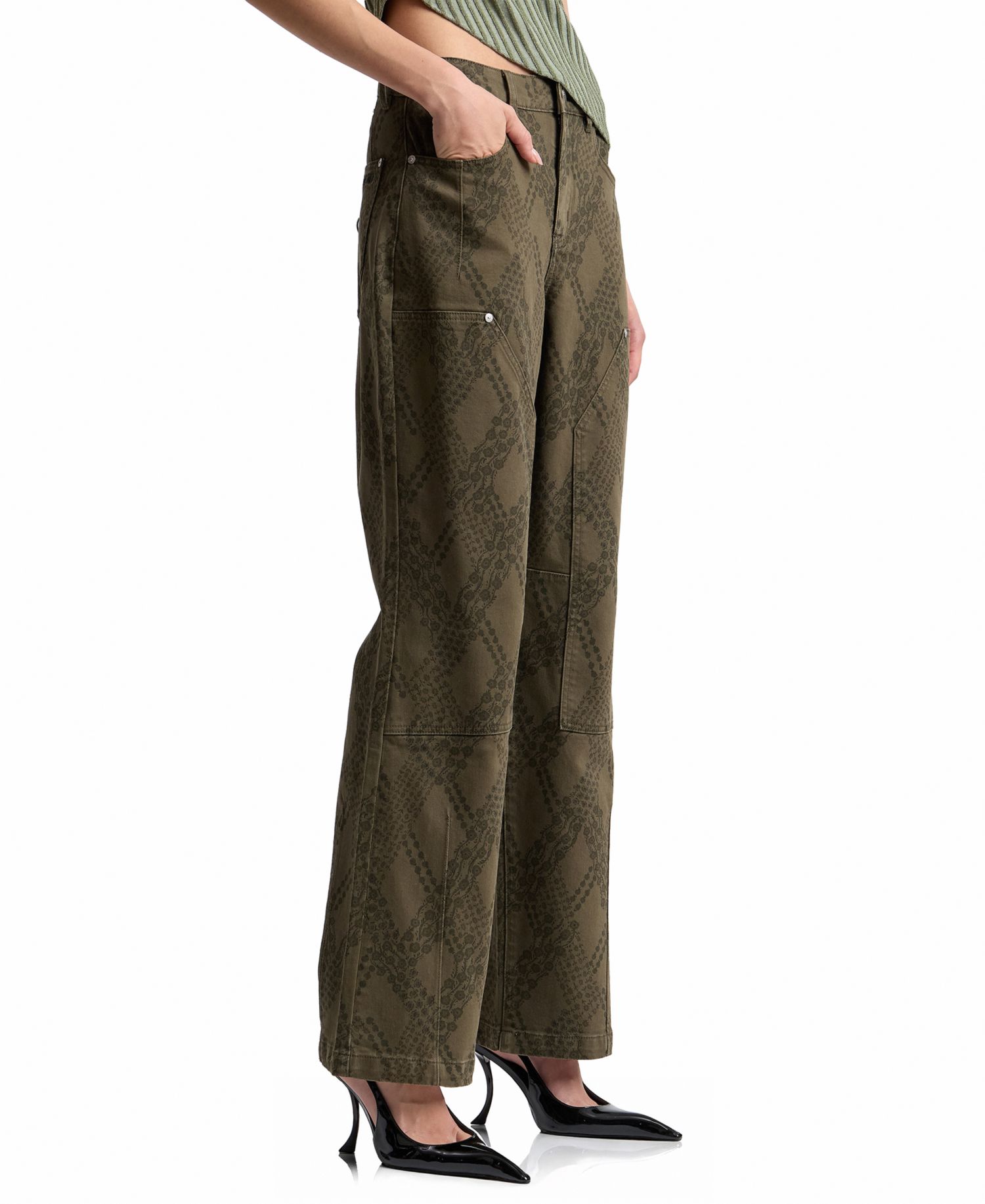Women's Snake Print Straight Jeans