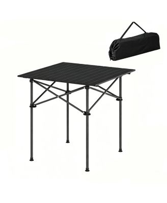 Portable Roll-Up Camping Table with Carry Bag, Aluminum Outdoor Table