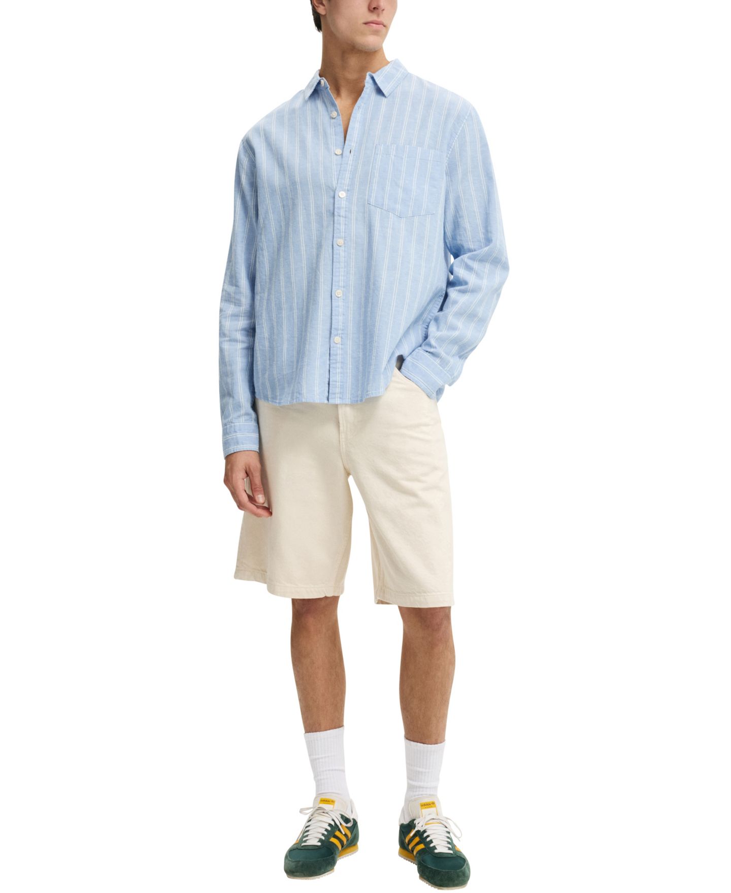 Мужские шорты COTTON ON Baggy Denim Shorts, цвет: Бежевый — фото 2