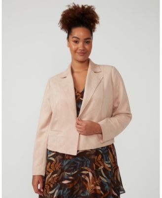 Women's Rosabella Faux Suede Notch Lapel Jacket