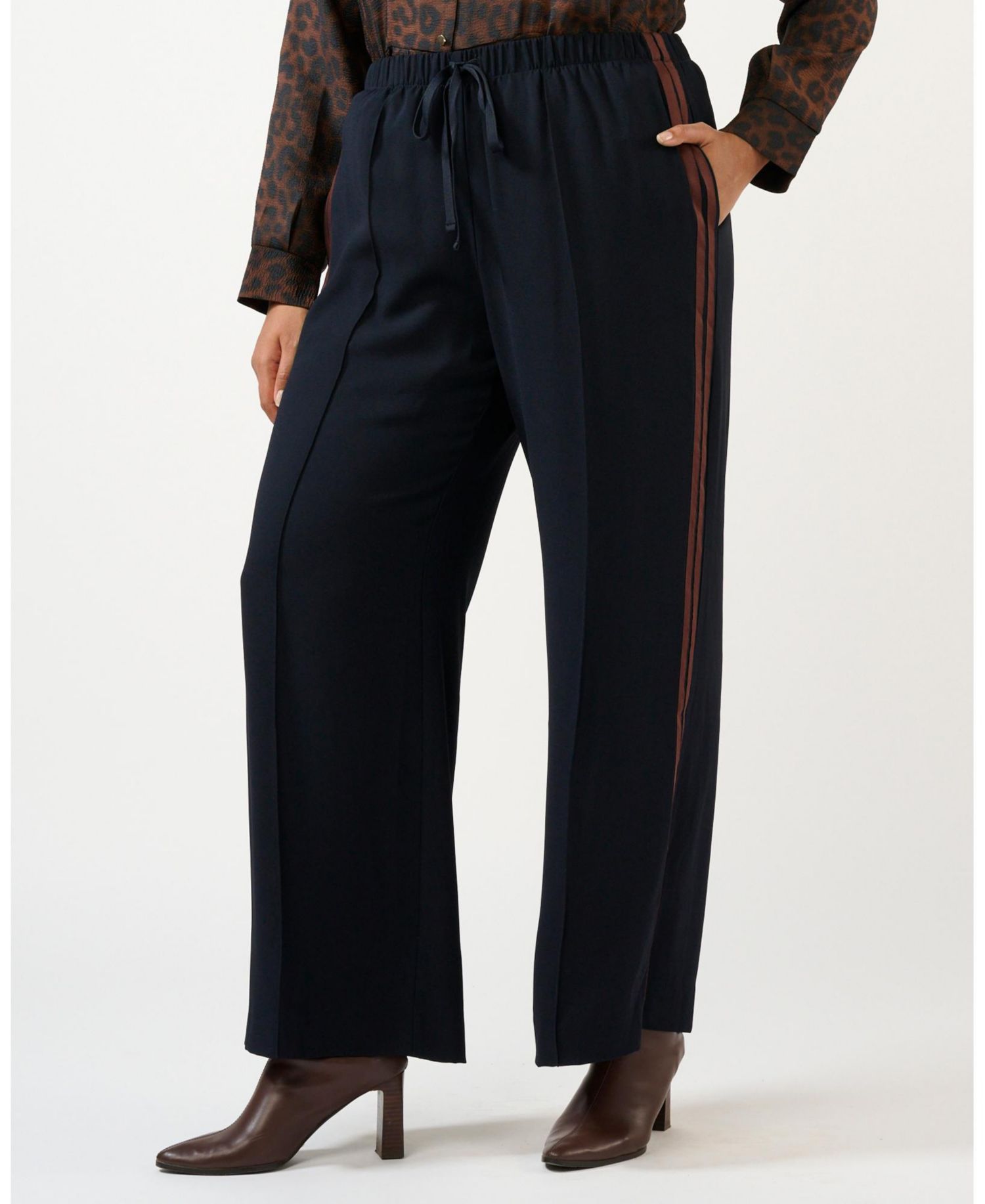 Women's Jesse Wide-Leg High Rise Striped Pant