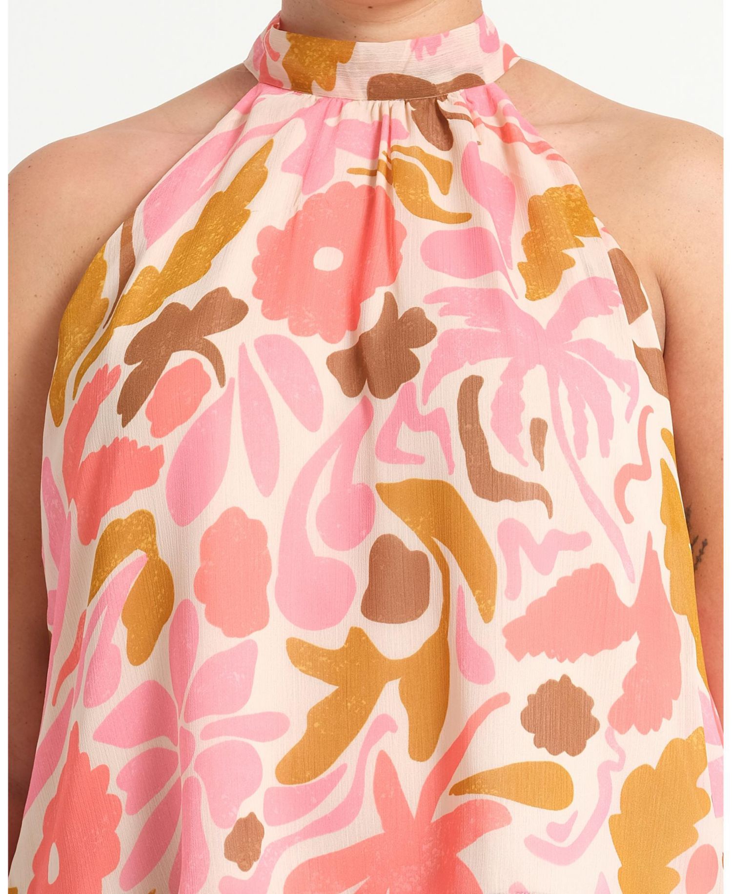 Women's Luciana Floral Halter Relaxed Summer Top