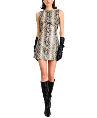 Women's Python Sleeveless Mini Dress