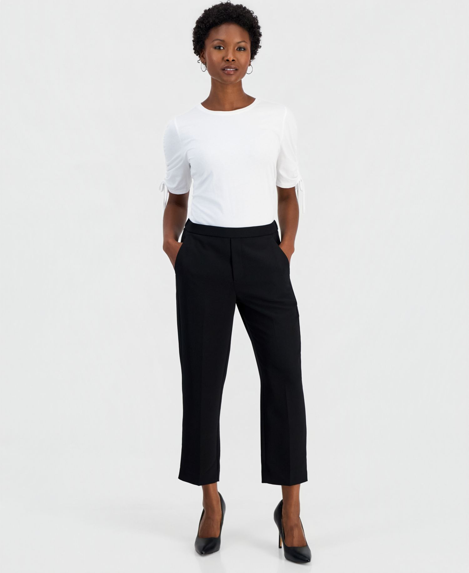 Petite Slim Crop Pull-On Pants