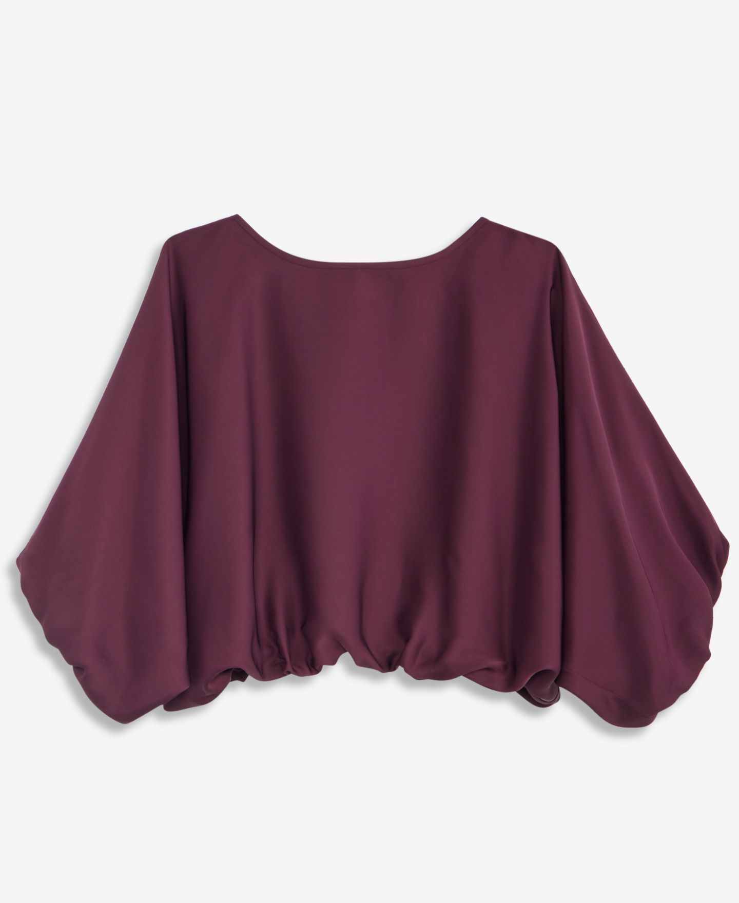 Женская блузка I.N.C. International Concepts Petite Elbow-Sleeve Bubble Boat Neck Blouse, цвет: Ягодный винный — фото 6