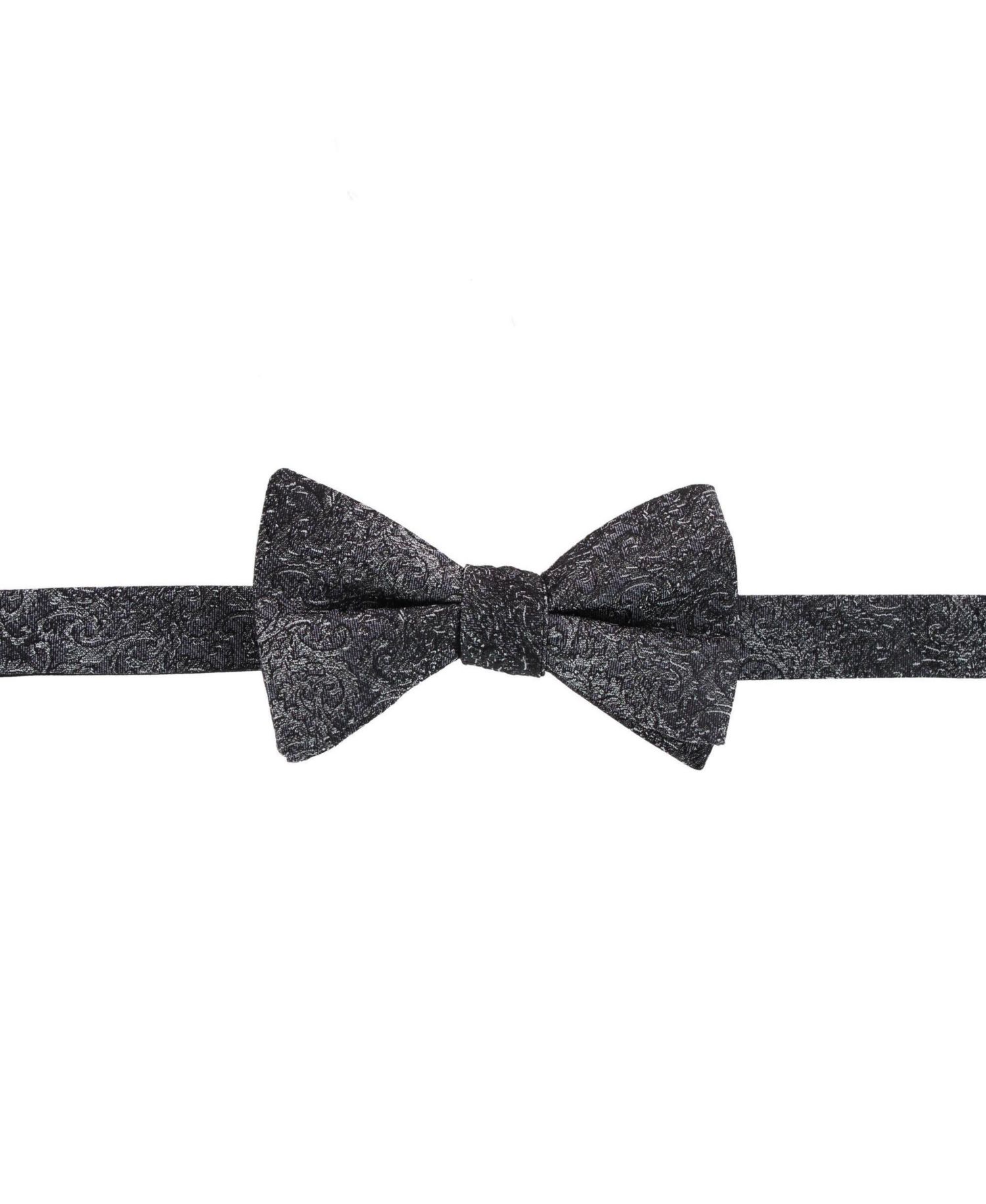 Men's Esteban Scrolling Vines Tone on Ton Patterned Silk Self Tie Bow Tie