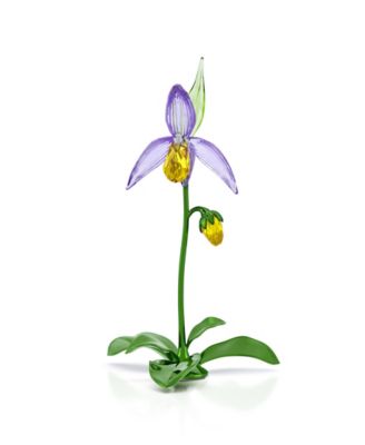Florere Lady Slipper Orchid Crystal Figurine