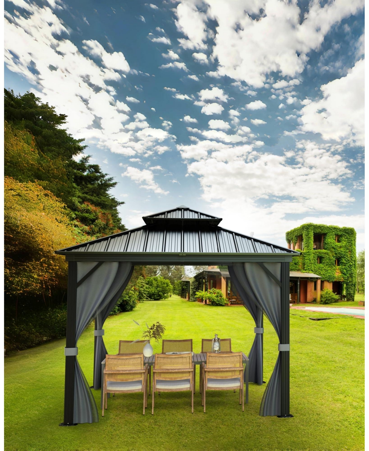 GarveeLife High-quality Hardtop Gazebo for Patio and Garden