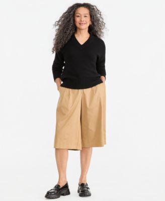 Women's 100% Cashmere V-Neck Relaxed Sweater