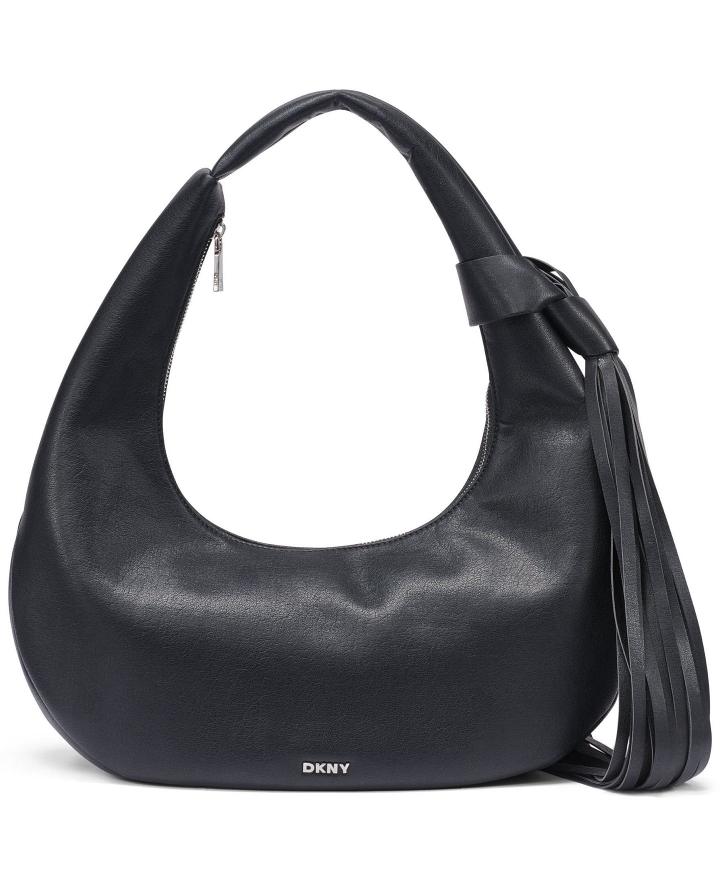 Женская сумка DKNY Hope Extra-Large Hobo Handbag, цвет: Чёрный / Серебряный — фото 1
