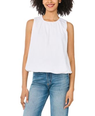 Women's Solid Crewneck Bubble Top