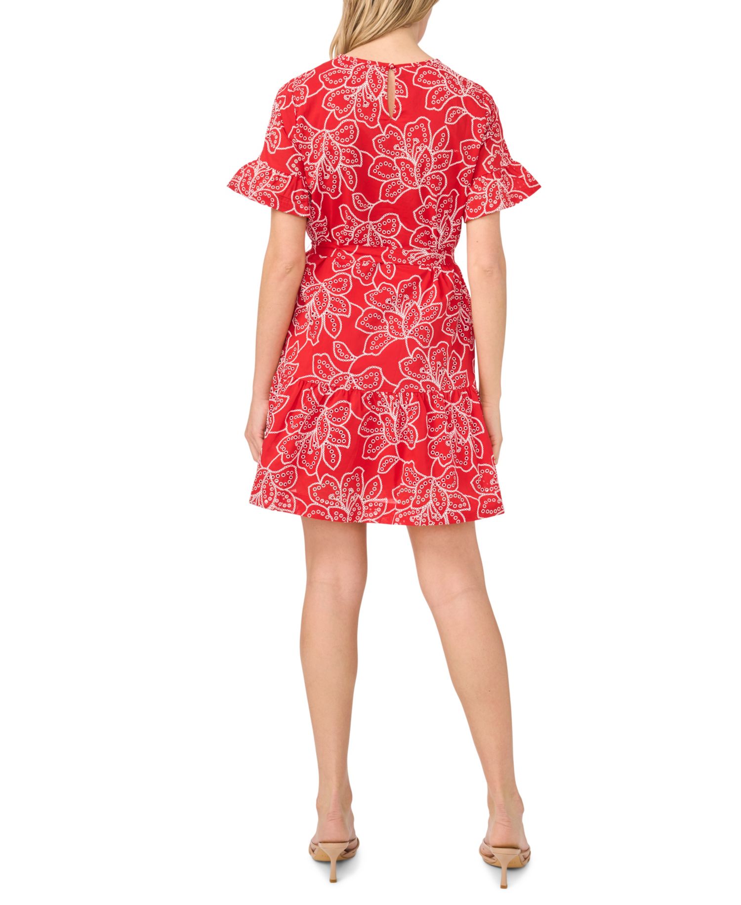 Women's Printed Relaxed Crewneck Mini Dress