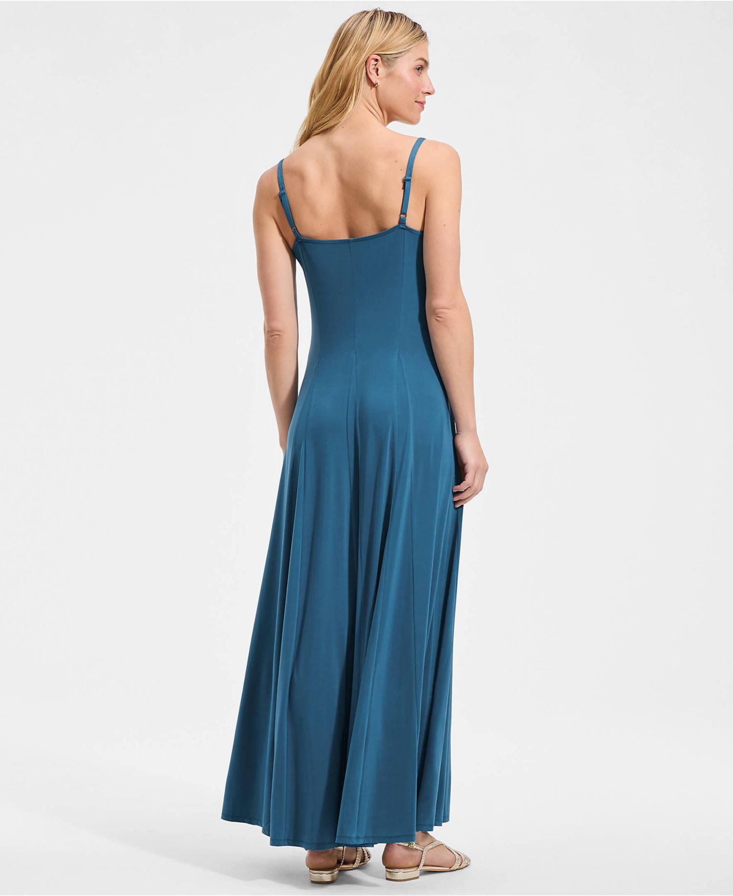 Women's Silky Knit Godet Maxi Dress
