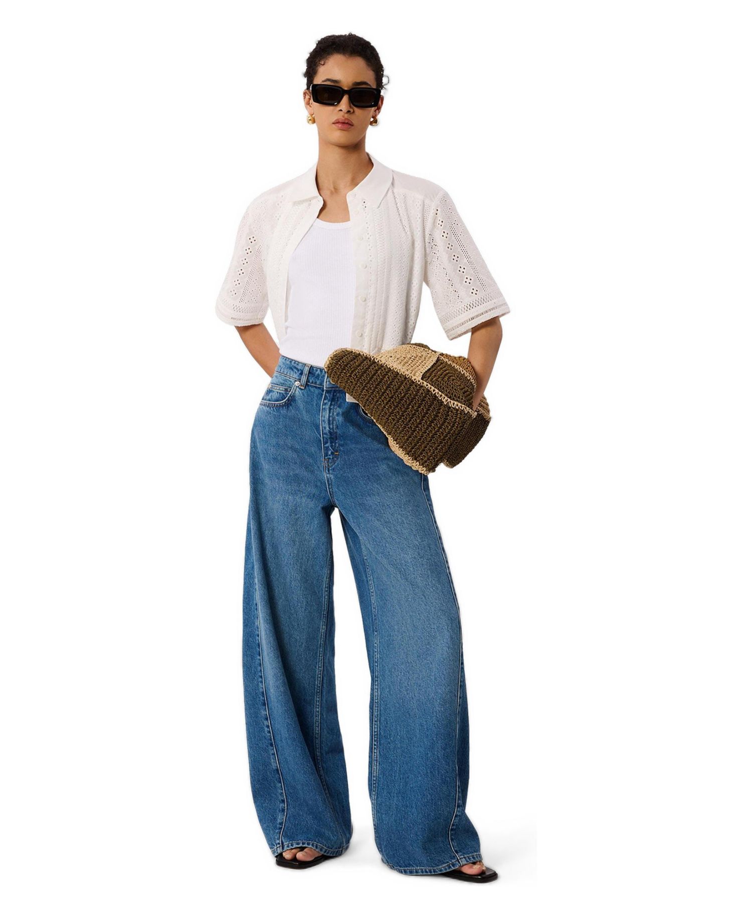 Women's Broderie Cotton Shirt
