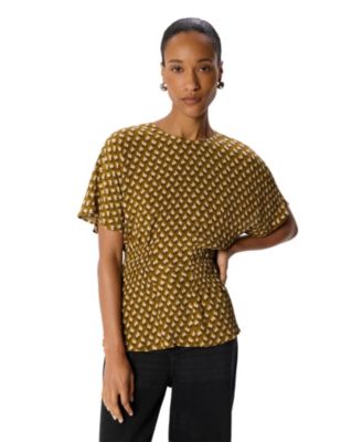 Women's Ikat Spot Shirred Blouse