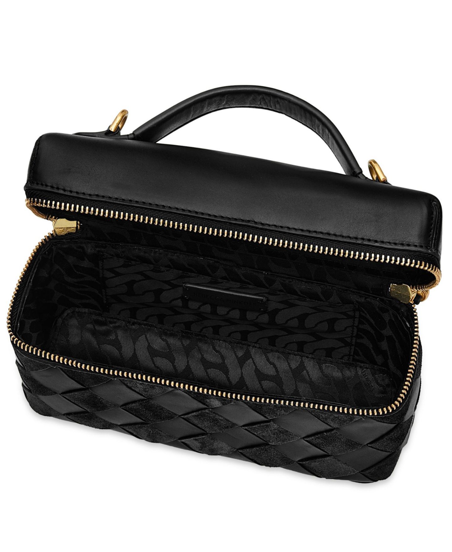Женская сумка Rebecca Minkoff Frankie Small Leather Top Handle Satchel Handbag, цвет: Чёрный — фото 3