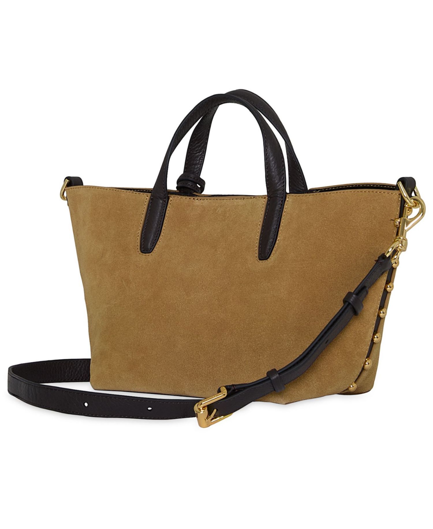 Riley Small Suede Leather Tote Handbag