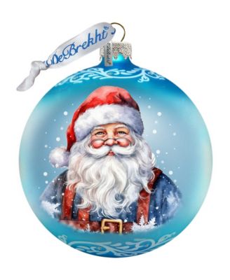 Santa's Magical Presence Ball Christmas Mercury Glass Ornaments G. DeBrekht