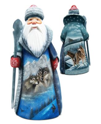 Woodcarved Hand Painted Nutcracker Santa Figurine
