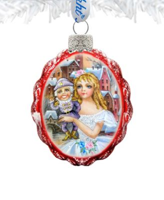 Nutcracker Keepsake Glass Ornament