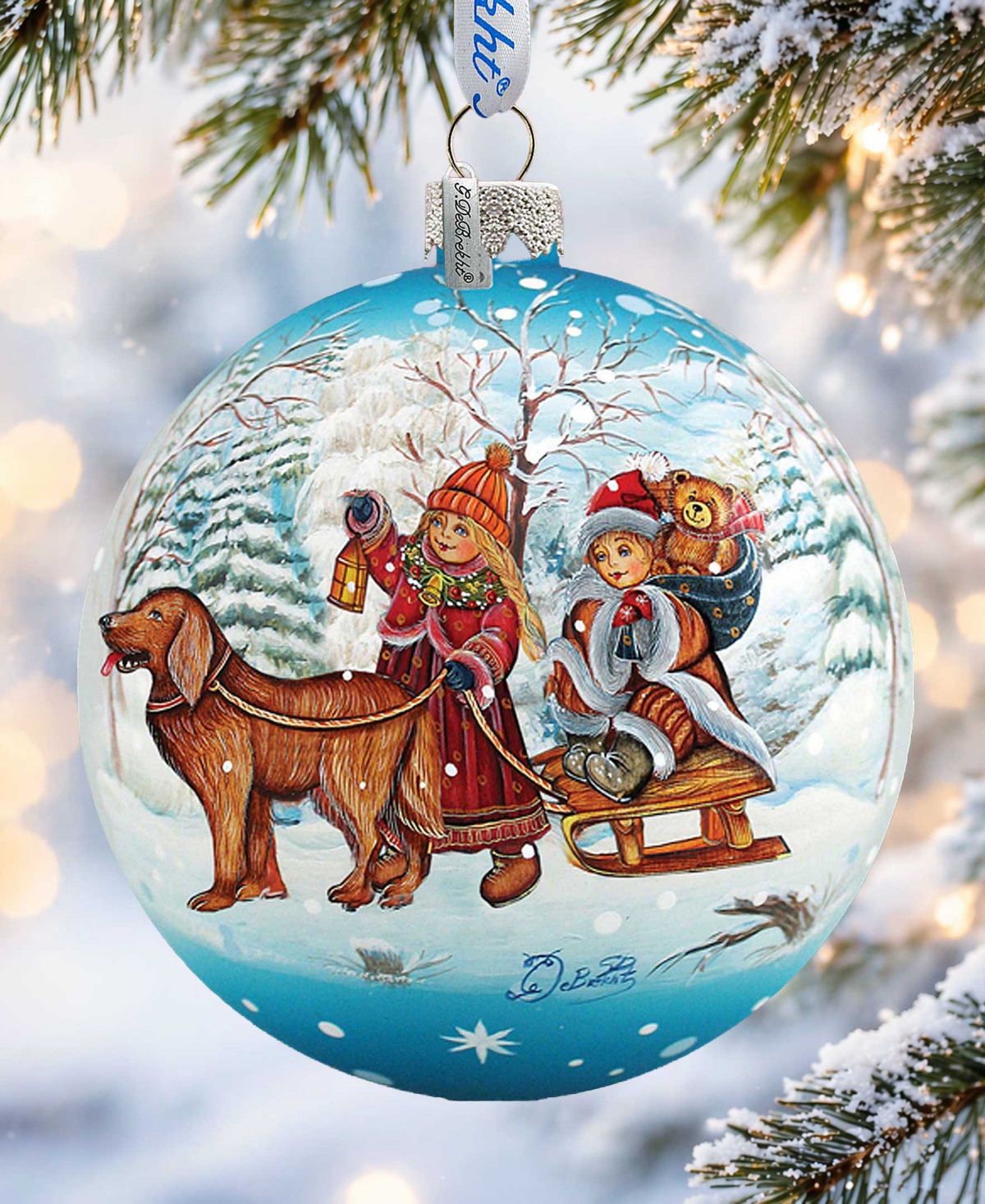 G.DeBrekht Winter Kids Ball Holiday Ornament