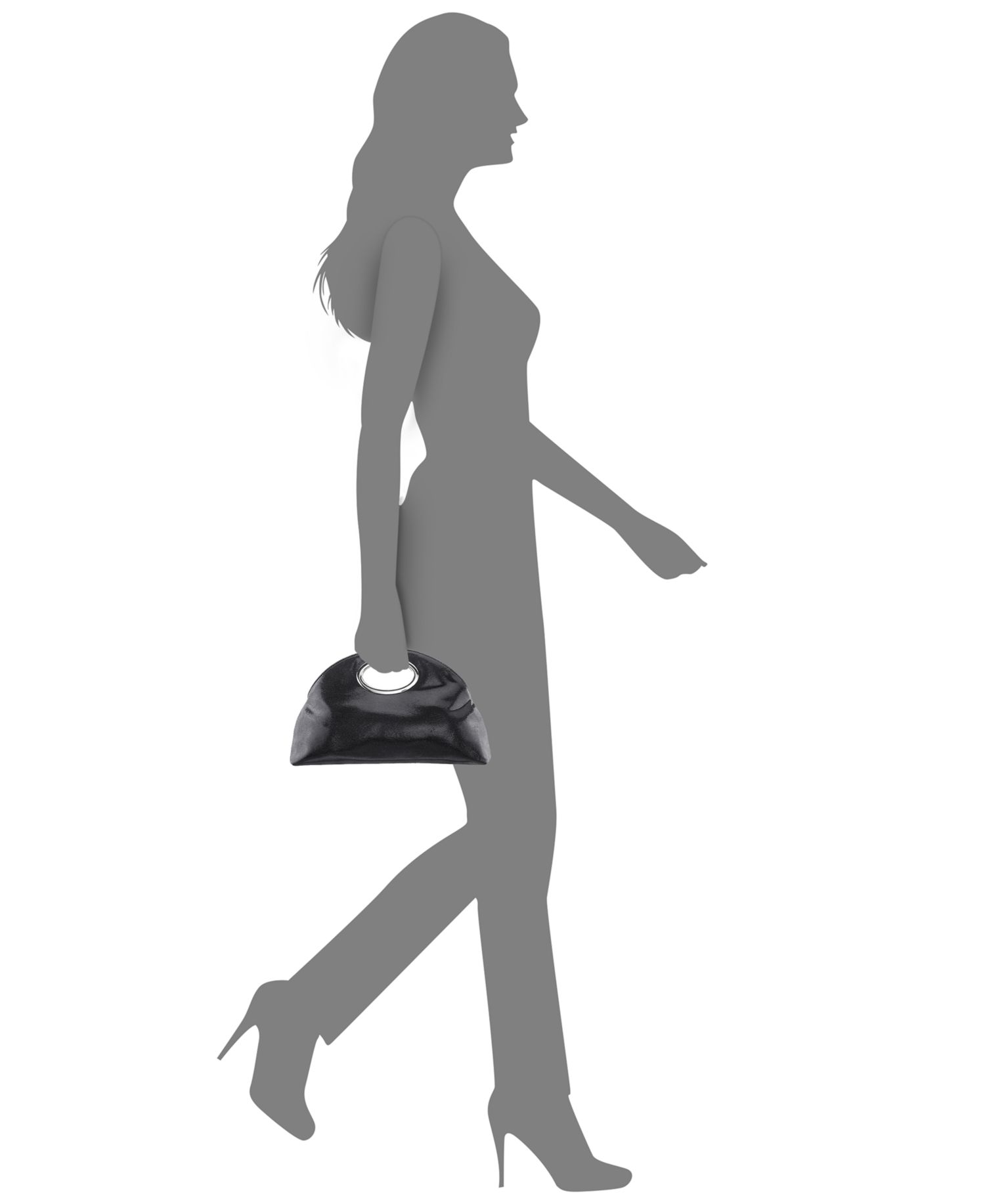 Jael Cut Out Handle Medium Clutch Handbag