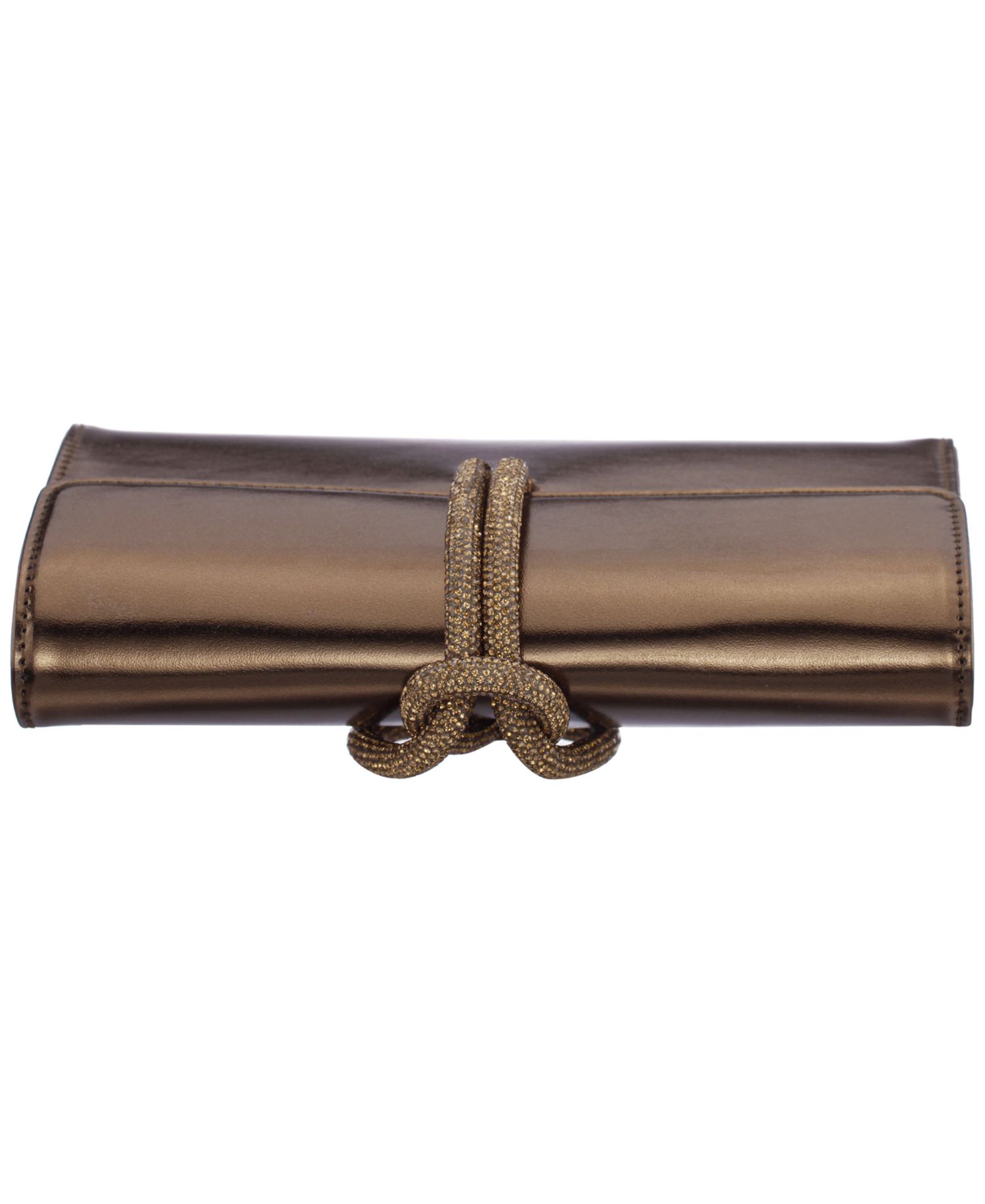 Kaylee Crystal Cord Handle Flap Small Clutch Handbag