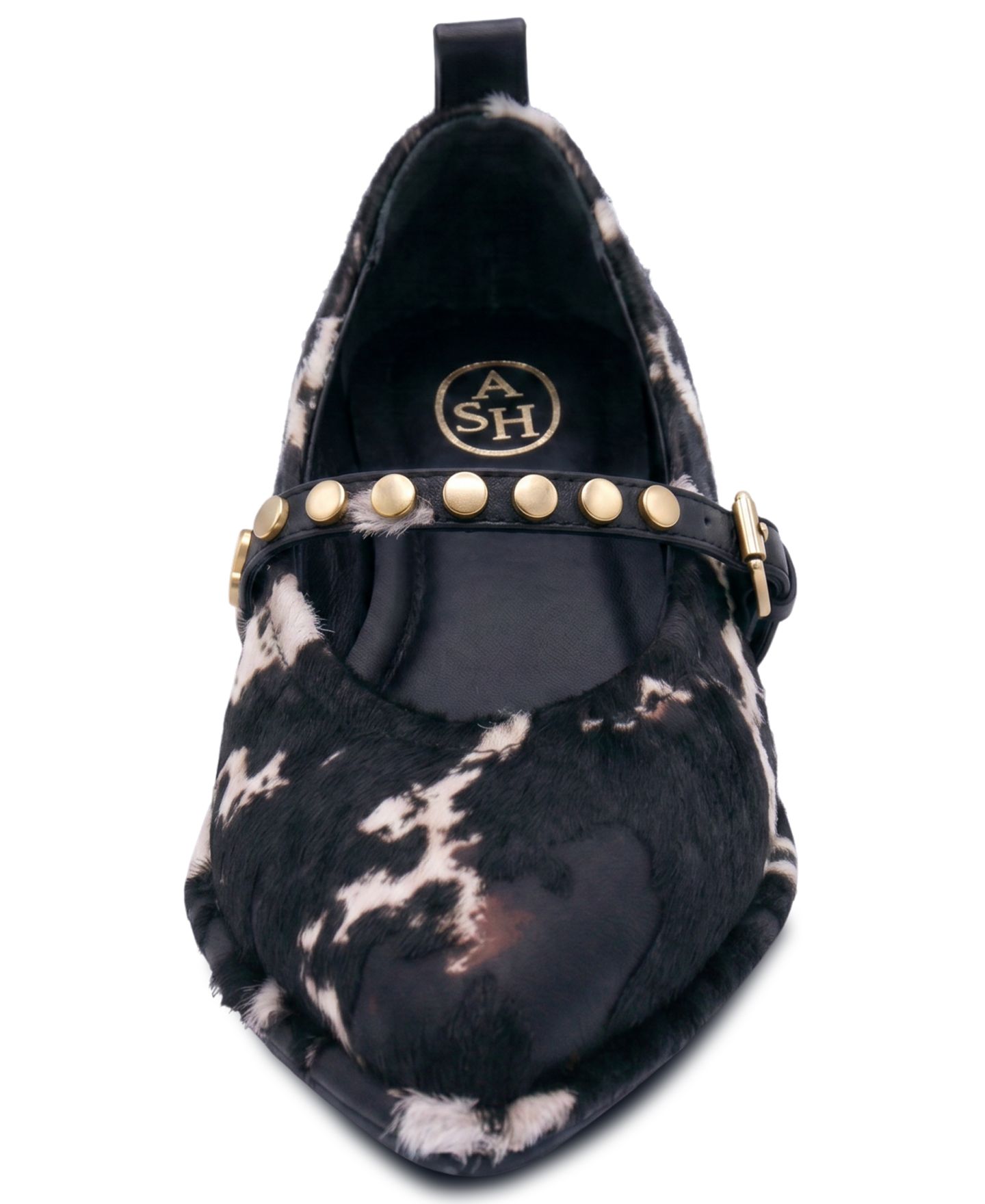 Женские балетки ASH Bella Studs Slip-On Flats, цвет: Чёрный, вариант 1 — фото 6