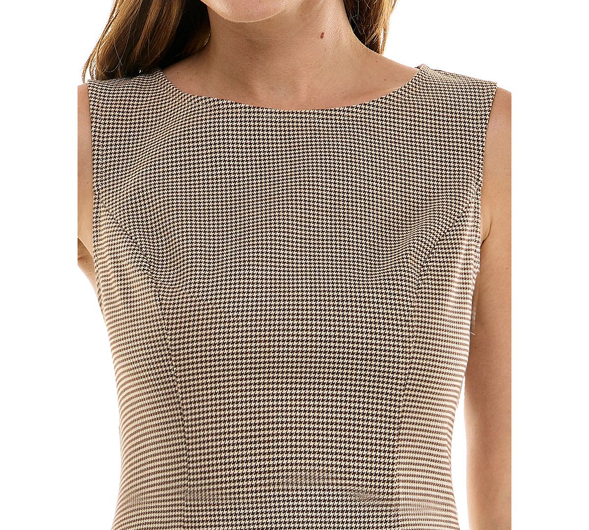 SENI & CADE Juniors' Houndstooth Boat Neck Short Dress view 3 — MAYCSS fashion products