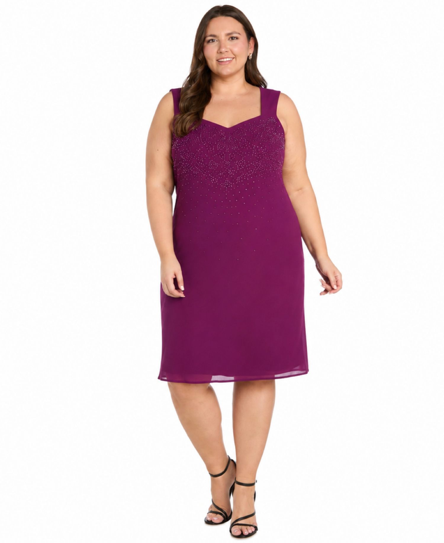 Plus Size Removable Jacket & Dress 2-Piece Set