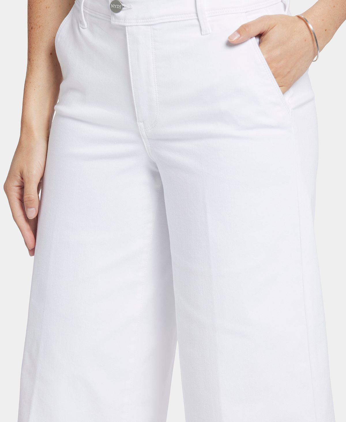 NYDJ Women's Mona Wide-Leg Trouser Ankle Jeans view 3 — MAYCSS fashion products