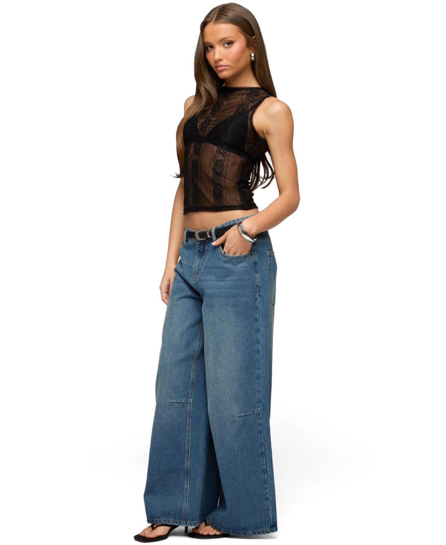 Women's Ephie Sheer Lace Tank Top
