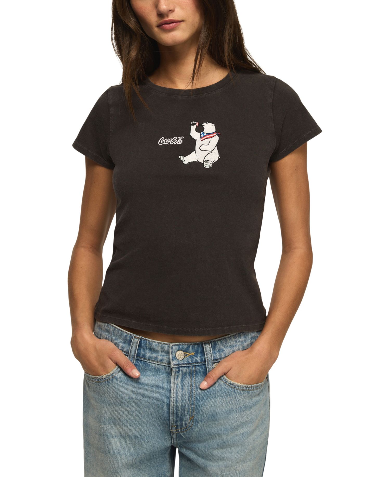 Women's Coca Cola Bear Baby Crewneck T-Shirt