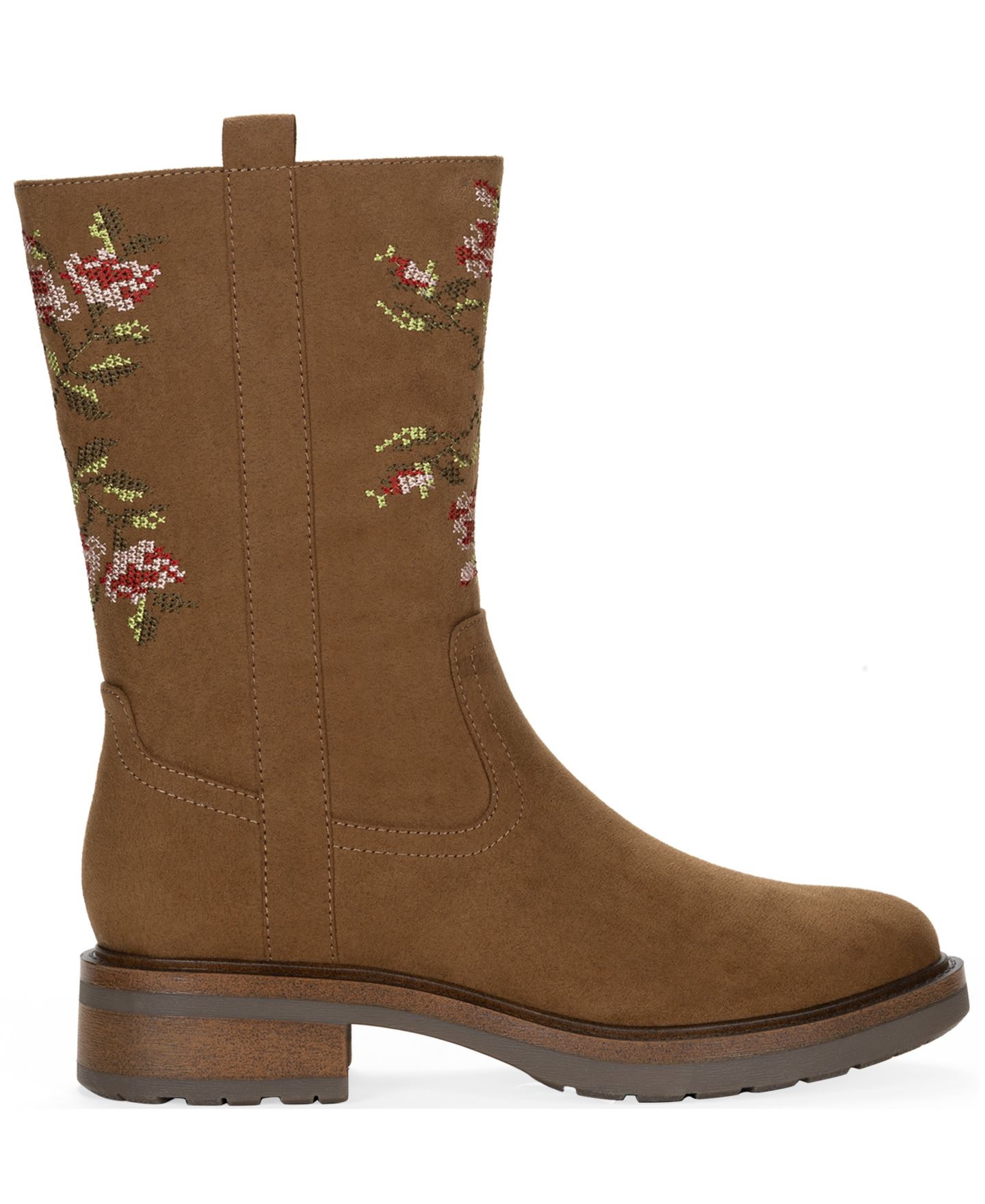 Женские ботинки Style & Co Tiannaa Embroidered Round Toe Mid Shaft, цвет: Granola Embroidered — фото 2