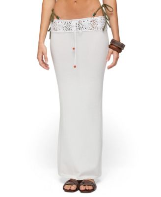 Women's Maven Crochet Waist Knit Maxi Skirt