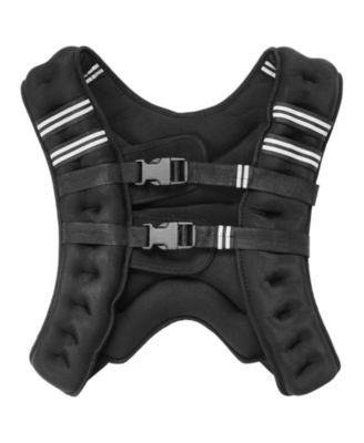 20 lb Weighted Vest with Reflective Stripe and Adjustable Buckle for