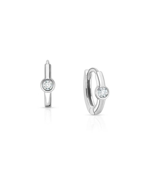 Серьги Tiny Blessings Sterling Silver 9mm Birthstone Huggie для девочек, цвет: April