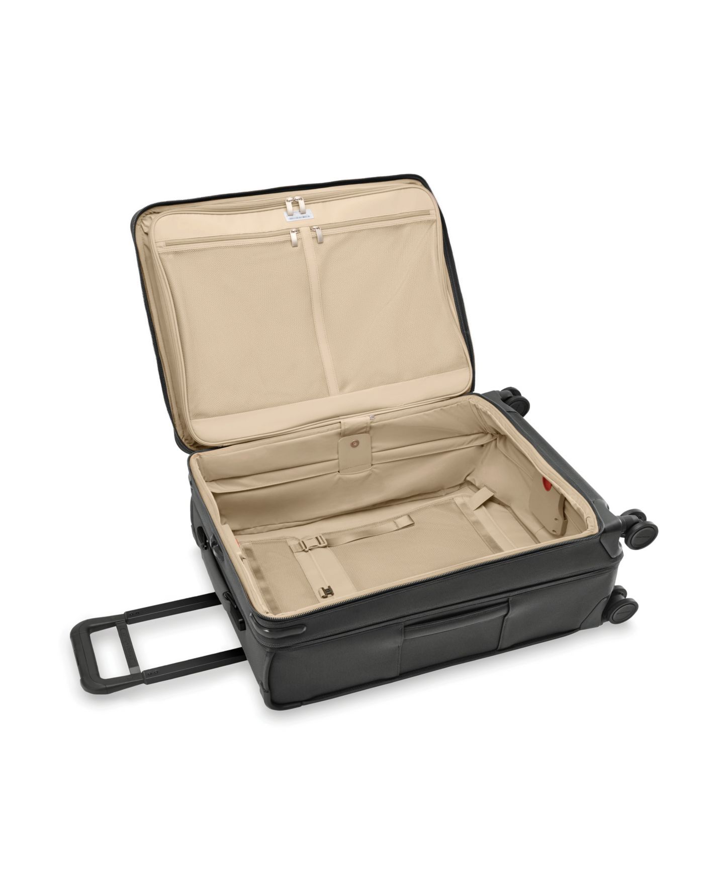 Чемодан Briggs & Riley Baseline Compact Medium Checked Expandable Spinner, цвет: Чёрный — фото 5