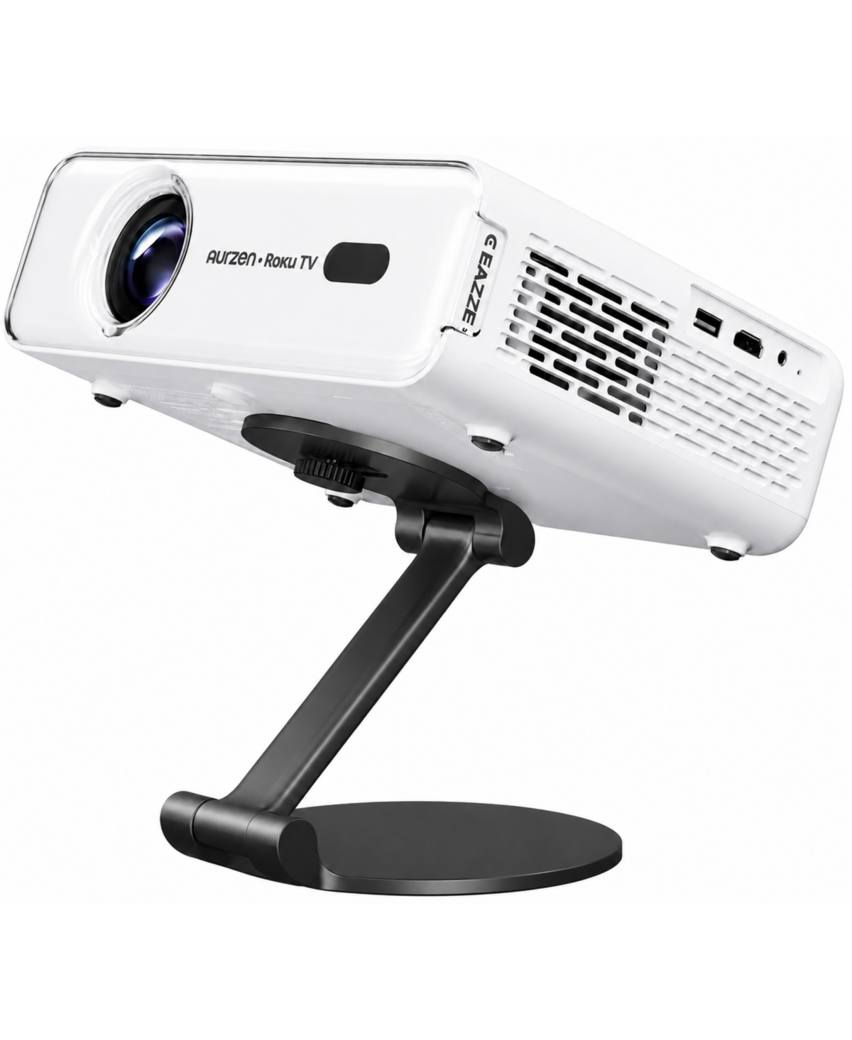 Aurzen Mini Foldable Projector Stand, 180degree(s) Rotation, 1/4-Inch Screw, Ultra-Compact Design, Compatible with Most Projectors (Stand Only) - Grey