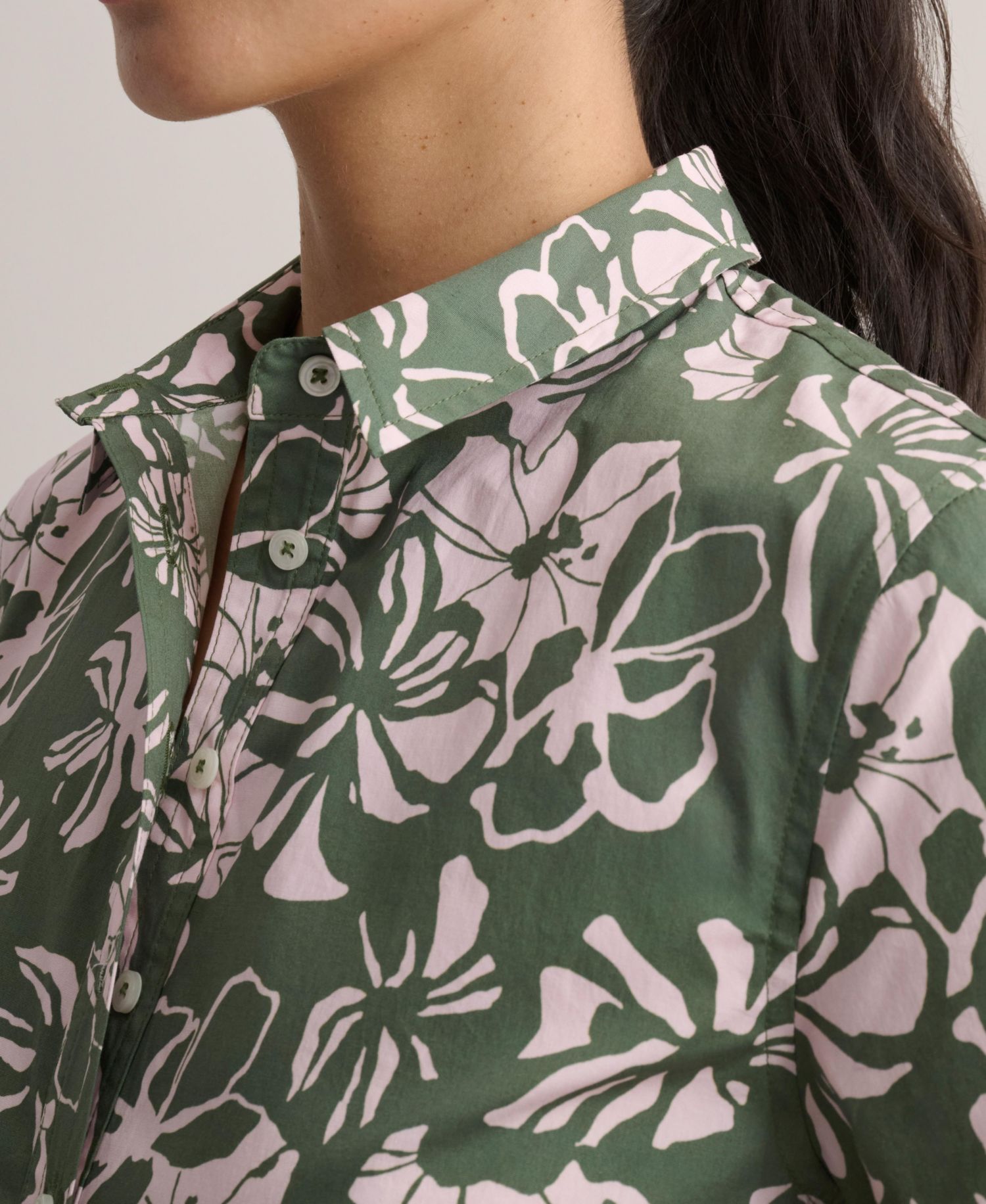 Women's Stretch Cotton Floral Popover Izzie Dress
